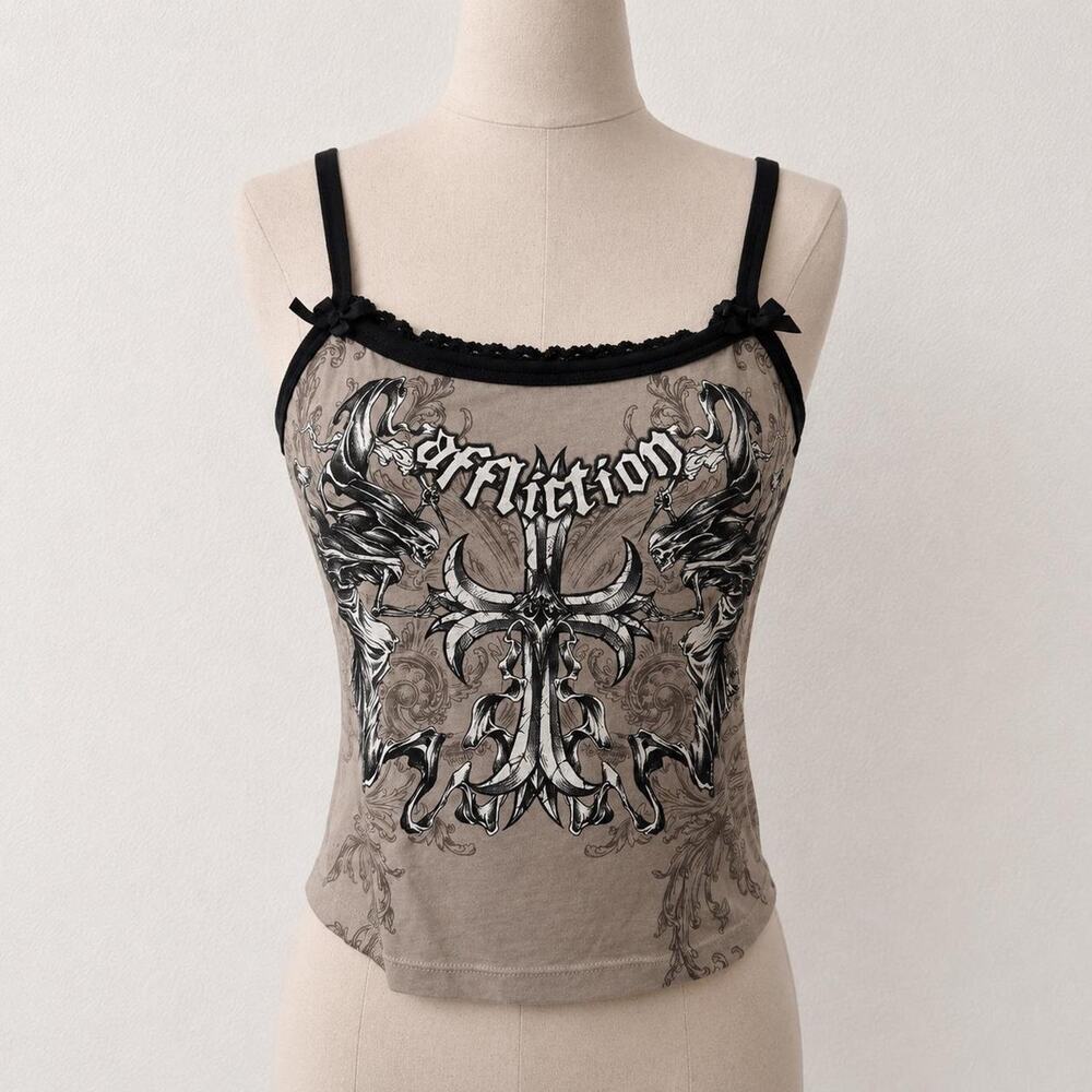 affliction y2k graphic cami tank top